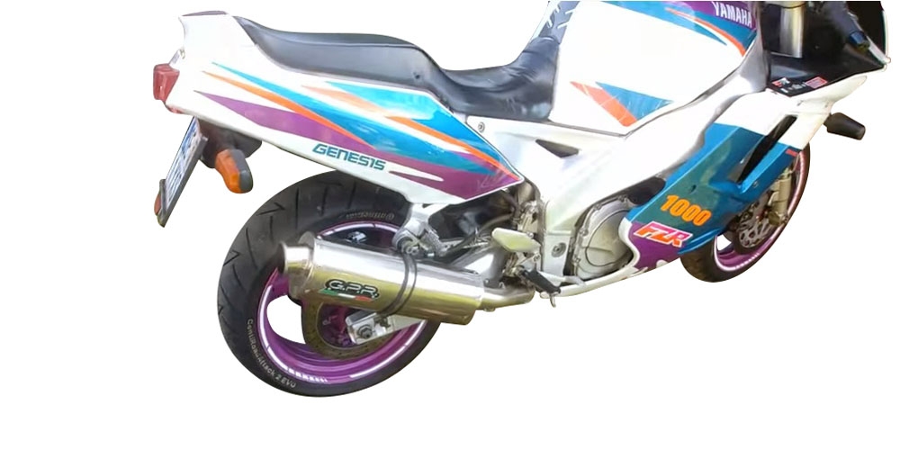 GPR escape compatível com  Yamaha Fzr 1000 Ex-Up 1989-1990, Trioval, Escape legal, homologado, silenciador com db killer removível e tubo de ligação específico 