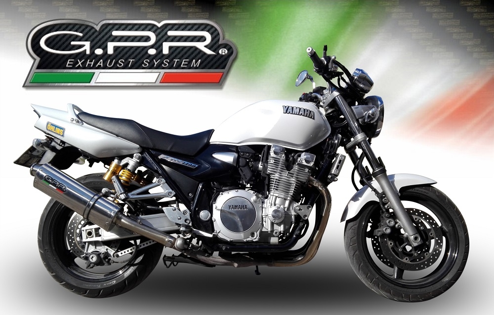 GPR escape compatível com  Yamaha Xjr 1300 2007-2017, Trioval, Escape legal, homologado, silenciador com db killer removível e tubo de ligação específico 