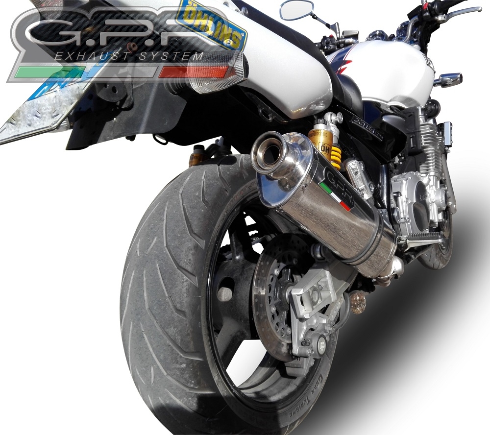 GPR escape compatível com  Yamaha Xjr 1300 2007-2017, Trioval, Escape legal, homologado, silenciador com db killer removível e tubo de ligação específico 