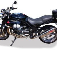 Escape compatível com Moto Guzzi Griso 1100 2005-2008, Trioval, Escape legal, aprovado, com db killer removível, tubo de conexão e conversor catalítico 