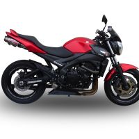GPR escape compatível com  Suzuki Gsr 600 2006-2011, Deeptone Inox, Par de silenciosos de escape homologadas, com db killer removível e tubos de ligação específicos 
