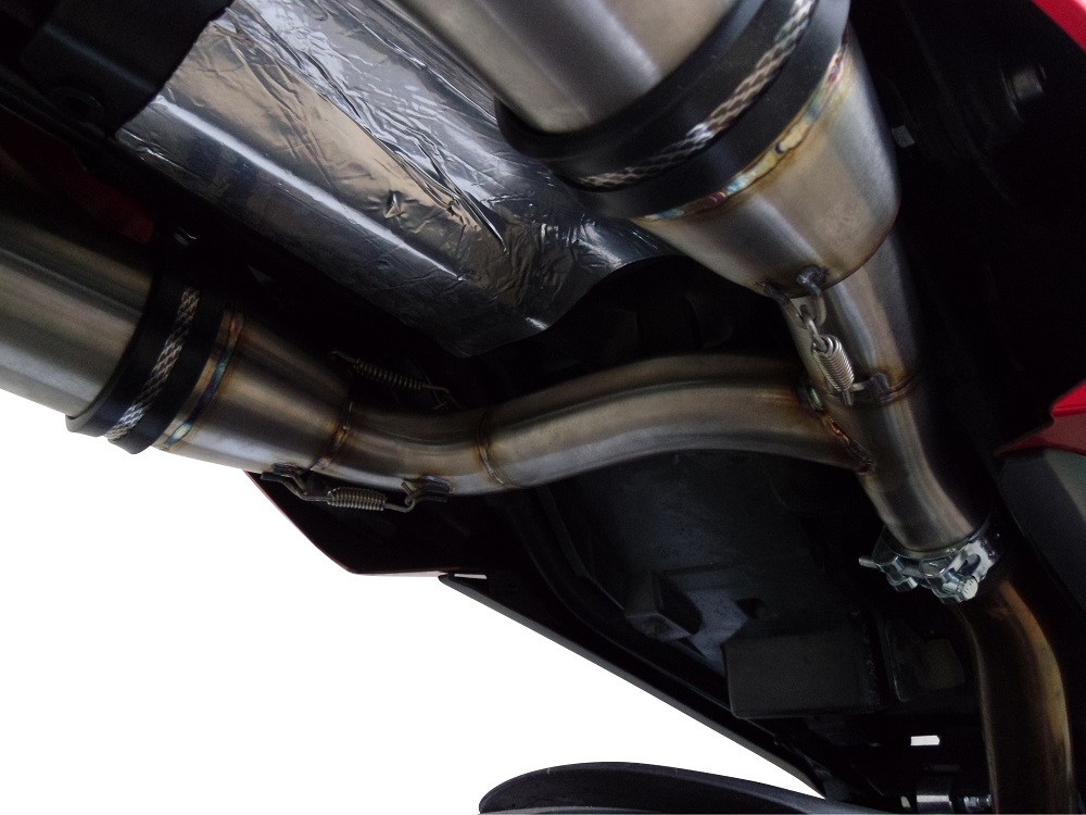 GPR escape compatível com  Suzuki Gsr 600 2006-2011, Deeptone Inox, Par de silenciosos de escape homologadas, com db killer removível e tubos de ligação específicos 