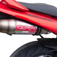 GPR escape compatível com  Suzuki Gsr 600 2006-2011, Deeptone Inox, Par de silenciosos de escape homologadas, com db killer removível e tubos de ligação específicos 