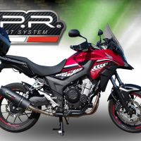 GPR escape compatível com  Honda Cb 400 X 2016-2018, Furore Evo4 Nero, Escape legal, homologado, silenciador com db killer removível e tubo de ligação específico 
