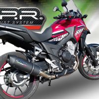 GPR escape compatível com  Honda Cb 400 X 2016-2018, Furore Evo4 Nero, Escape legal, homologado, silenciador com db killer removível e tubo de ligação específico 