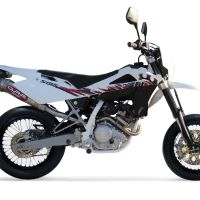 Escape compatível com Husqvarna TE 125 4T 2010-2013, Powercone Evo, Sistema homologado,legal, linha completa, incluindo db killer removível mais coletor 