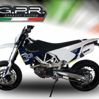 Escape compatível com Husqvarna Enduro 701 2015-2016, Albus Ceramic, Escape legal, aprovado, com db killer removível, tubo de conexão e conversor catalítico 