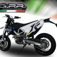 Escape compatível com Husqvarna Enduro 701 2015-2016, Albus Ceramic, Escape legal, aprovado, com db killer removível, tubo de conexão e conversor catalítico 