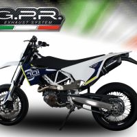 Escape compatível com Husqvarna Enduro 701 2015-2016, Furore Nero, Escape legal, aprovado, com db killer removível, tubo de conexão e conversor catalítico 