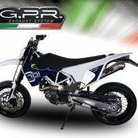 Escape compatível com Husqvarna Supermoto 701 2015-2016, Powercone Evo, Escape legal, homologado, silenciador com db killer removível e tubo de ligação específico 
