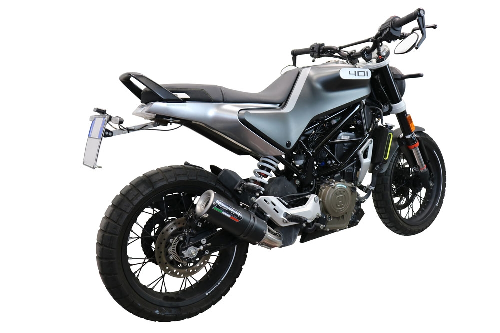 Escape compatível com Husqvarna Vitpilen 401 2020-2020, M3 Black Titanium, Escape legal, homologado, silenciador com db killer removível e tubo de ligação específico 