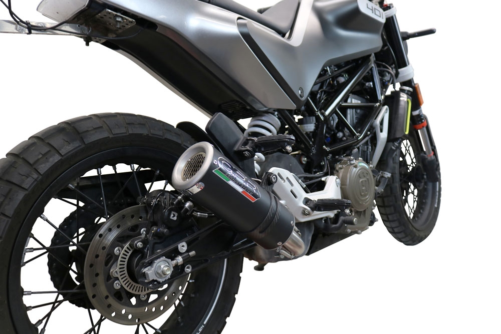Escape compatível com Husqvarna Vitpilen 401 2020-2020, M3 Black Titanium, Escape legal, homologado, silenciador com db killer removível e tubo de ligação específico 