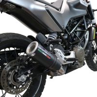 Escape compatível com Husqvarna Vitpilen 401 2020-2020, M3 Black Titanium, Escape legal, homologado, silenciador com db killer removível e tubo de ligação específico 