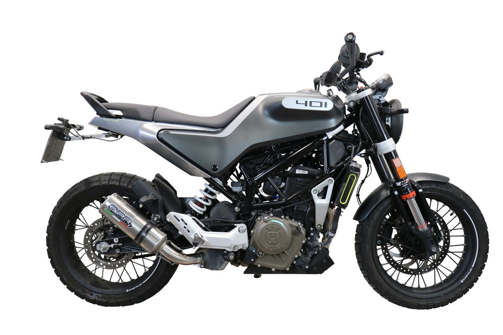 Escape compatível com Husqvarna Vitpilen 401 2020-2020, M3 Inox , Escape legal, homologado, silenciador com db killer removível e tubo de ligação específico 