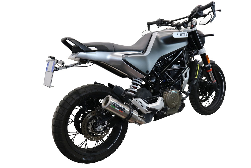 Escape compatível com Husqvarna Vitpilen 401 2020-2020, M3 Inox , Escape legal, homologado, silenciador com db killer removível e tubo de ligação específico 