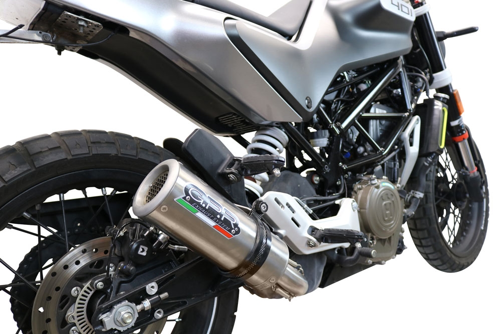 Escape compatível com Husqvarna Vitpilen 401 2020-2020, M3 Inox , Escape legal, homologado, silenciador com db killer removível e tubo de ligação específico 
