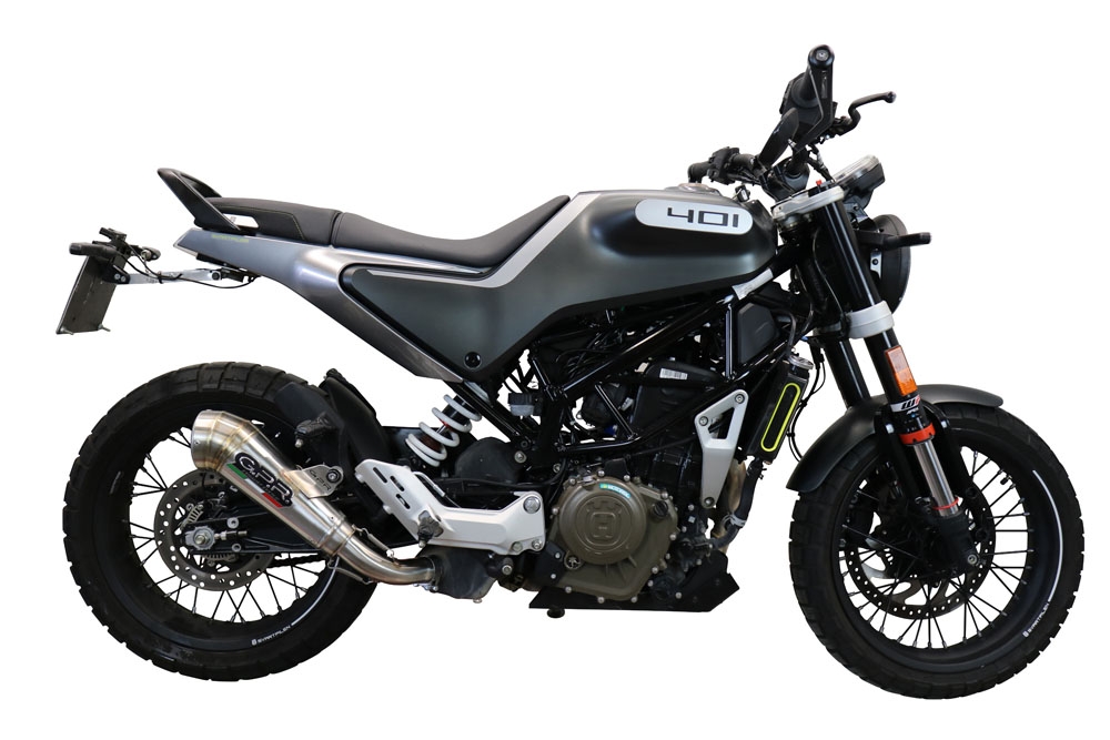 Escape compatível com Husqvarna Svartpilen 401 2020-2020, Powercone Evo, Escape legal, homologado, silenciador com db killer removível e tubo de ligação específico 