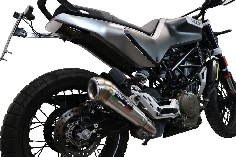 Escape compatível com Husqvarna Svartpilen 401 2020-2020, Powercone Evo, Escape legal, homologado, silenciador com db killer removível e tubo de ligação específico 