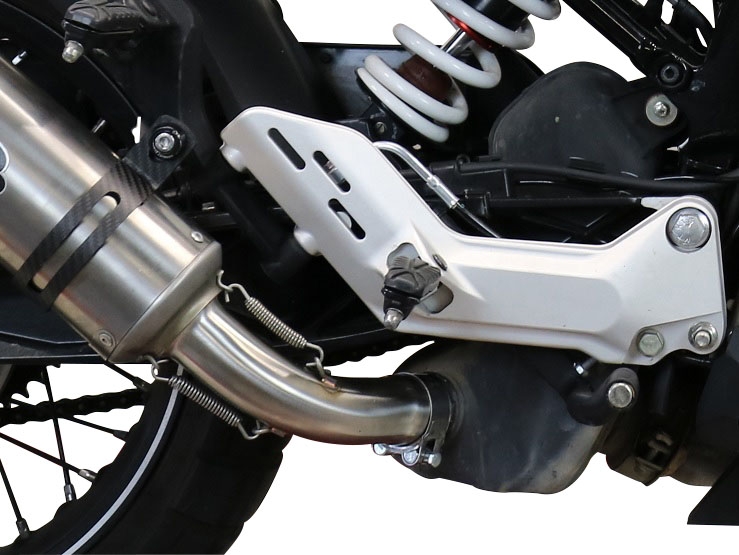 Escape compatível com Husqvarna Vitpilen 401 2020-2020, M3 Black Titanium, Escape legal, homologado, silenciador com db killer removível e tubo de ligação específico 