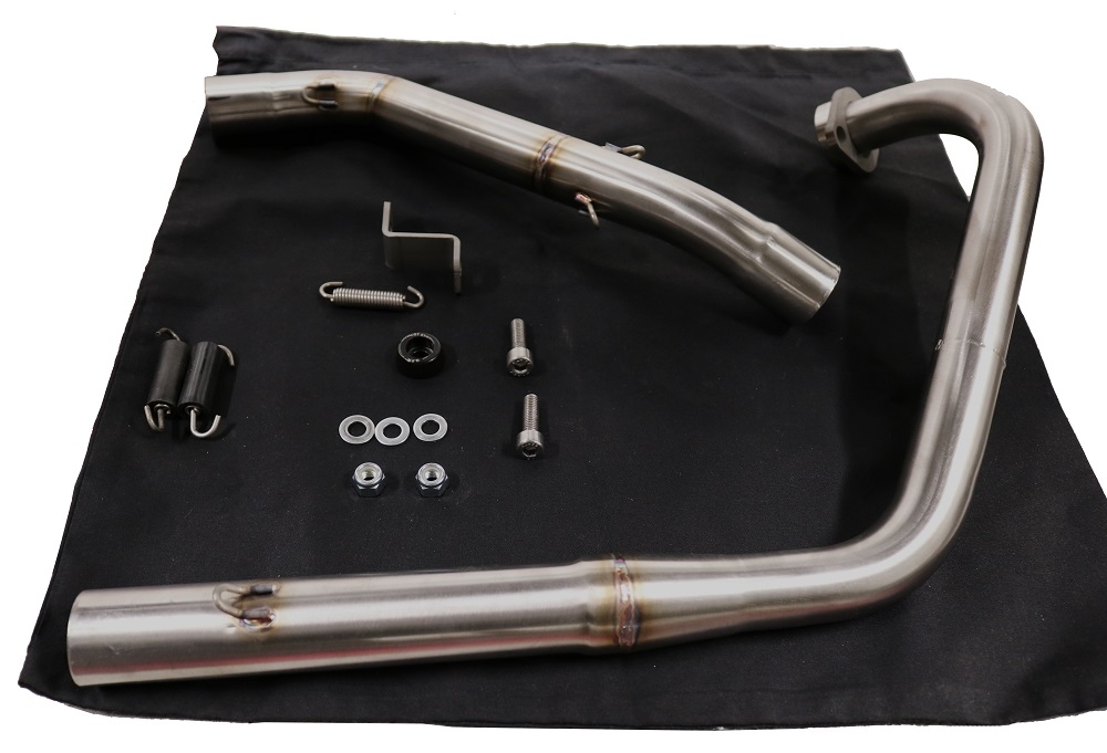 Escape compatível com Zontes Gk 125 2022-2024, M3 Inox , Sistema homologado com catalisador linha completa, silencioso mais coletor 