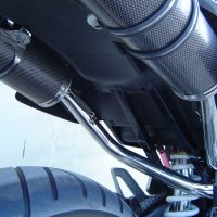 Escape compatível com Honda Fmx 650 2005-2008, Inox Tondo, Par de terminais de exaustão aprovados, com db killer removível, catalisadores e tubo de conexão específico 