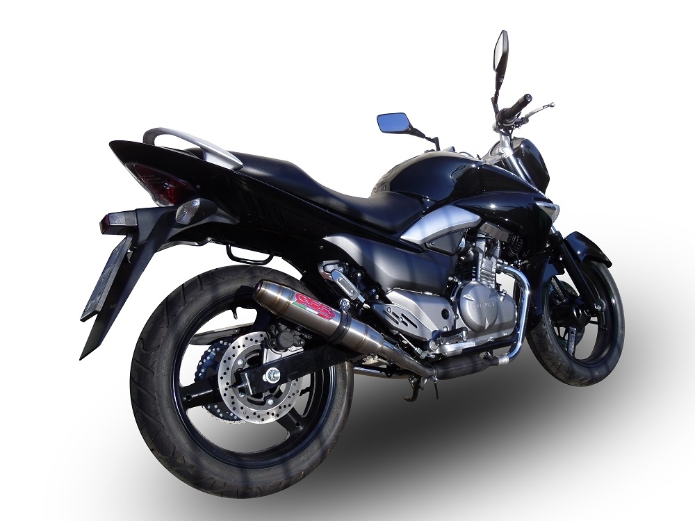 Escape compatível com Suzuki Gw 250 F Inazuma 2012-2017, Deeptone Inox, Escapamento racing, duplo silencioso, com tubos de conexão, artigo sem homologação 