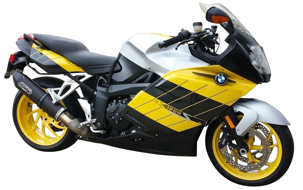 Escape compatível com Bmw K 1200 S -R 2004-2008, Furore Nero, Escape legal, homologado, silenciador com db killer removível e tubo de ligação específico 