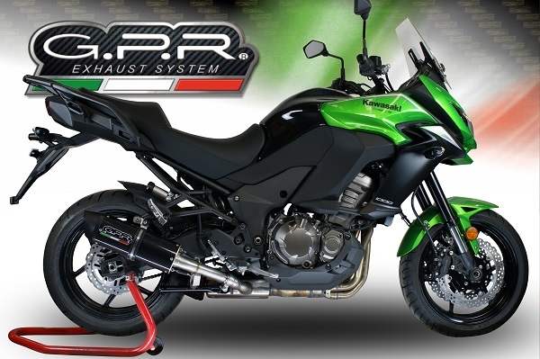 Escape compatível com Kawasaki Versys 1000 I.E. 2017-2018, Furore Evo4 Nero, Escape legal, homologado, silenciador com db killer removível e tubo de ligação específico 