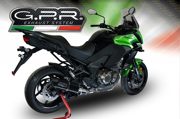 Escape compatível com Kawasaki Versys 1000 I.E. 2017-2018, Furore Evo4 Nero, Escape legal, homologado, silenciador com db killer removível e tubo de ligação específico 