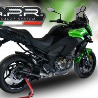 Escape compatível com Kawasaki Versys 1000 I.E. 2017-2018, Furore Evo4 Nero, Escape legal, homologado, silenciador com db killer removível e tubo de ligação específico 