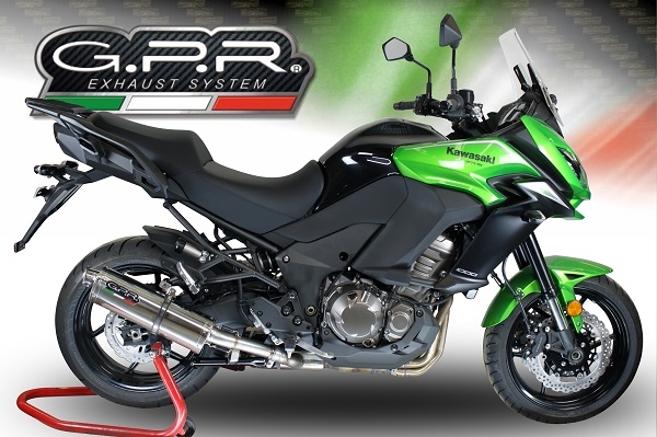GPR escape compatível com  Kawasaki Versys 1000 I.E. 2011-2013, Trioval, Escape legal, homologado, silenciador com db killer removível e tubo de ligação específico 