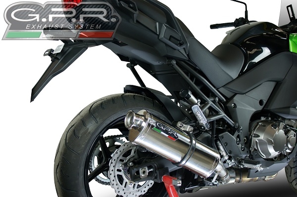 GPR escape compatível com  Kawasaki Versys 1000 I.E. 2011-2013, Trioval, Escape legal, homologado, silenciador com db killer removível e tubo de ligação específico 