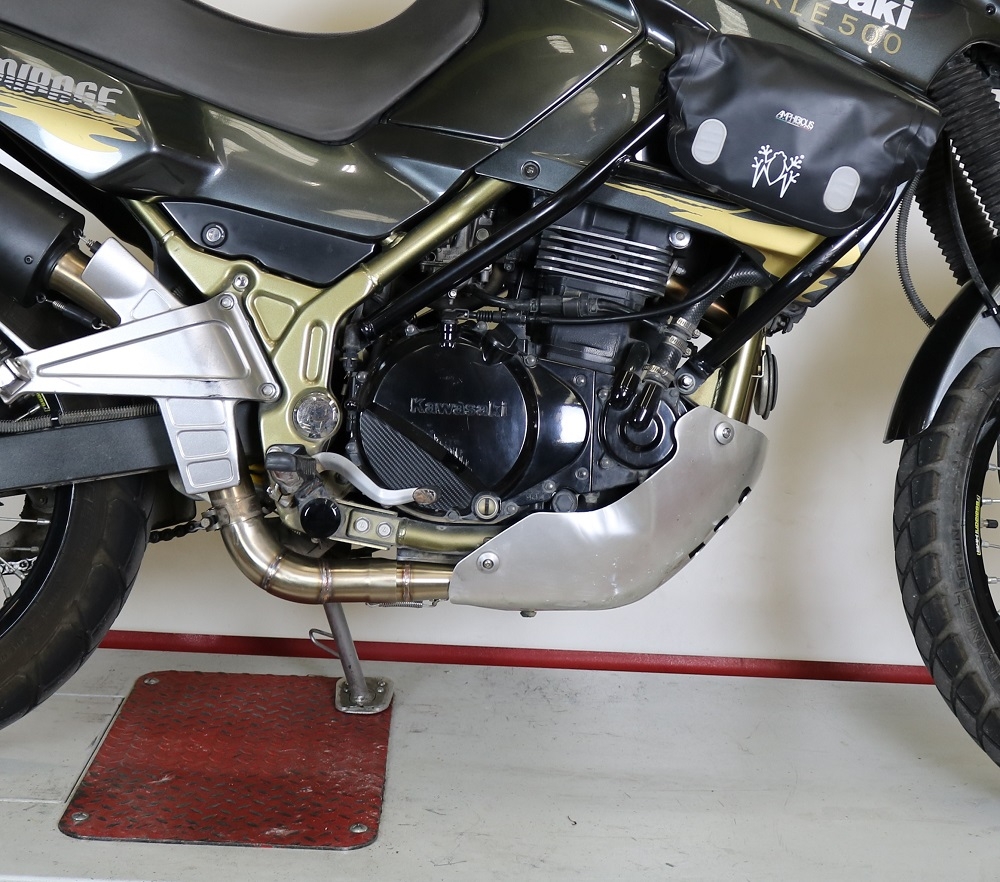 GPR escape compatível com  Kawasaki Kle 500 1991-2007, Decatalizzatore, Sistema racing Sistema de tubo para eliminar o catalisador 
