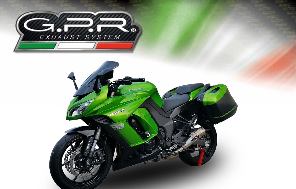 Escape compatível com Kawasaki Z 1000 2010-2013, Powercone Evo, Par de silenciosos de escape homologadas, com db killer removível e tubos de ligação específicos 