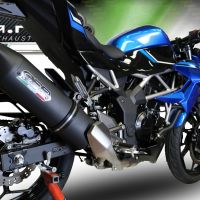 Escape compatível com Kawasaki Z 125 2019-2020, Furore Evo4 Nero, Escape legal, homologado, silenciador com db killer removível e tubo de ligação específico 