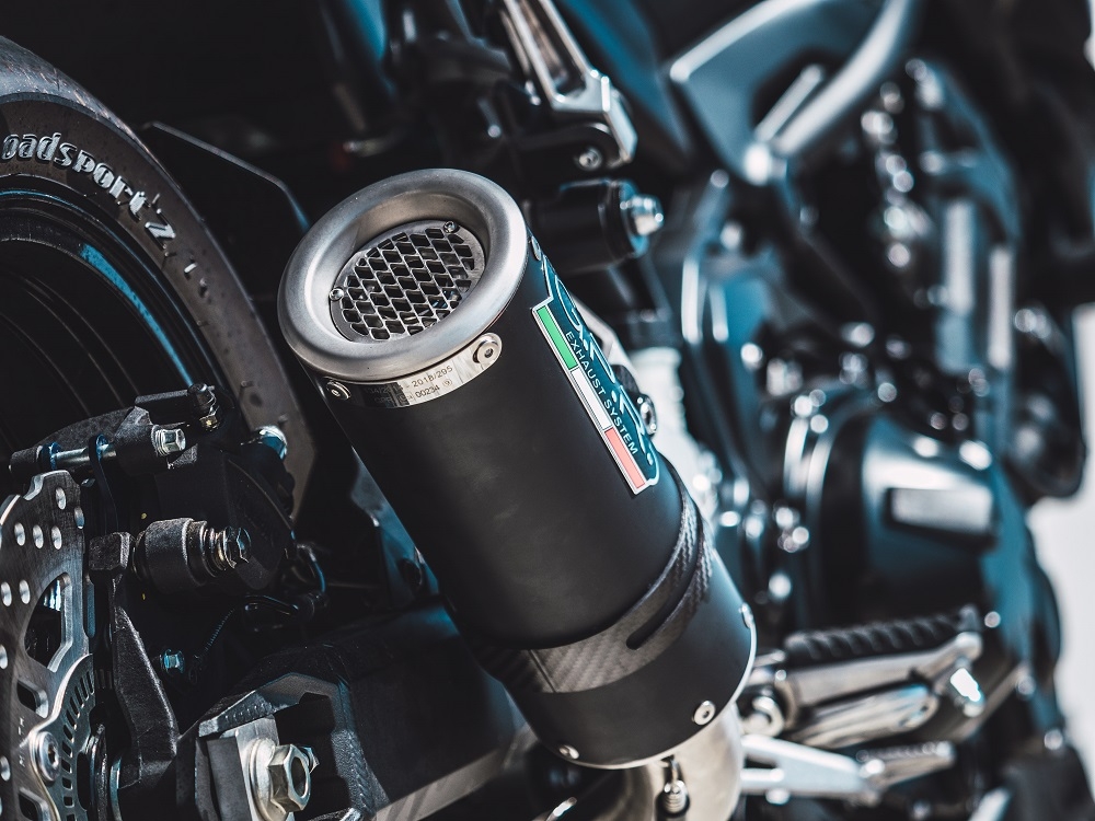 Escape compatível com Kawasaki Z 900 E 2020-2024, M3 Black Titanium, Escape legal, homologado, silenciador com db killer removível e tubo de ligação específico 