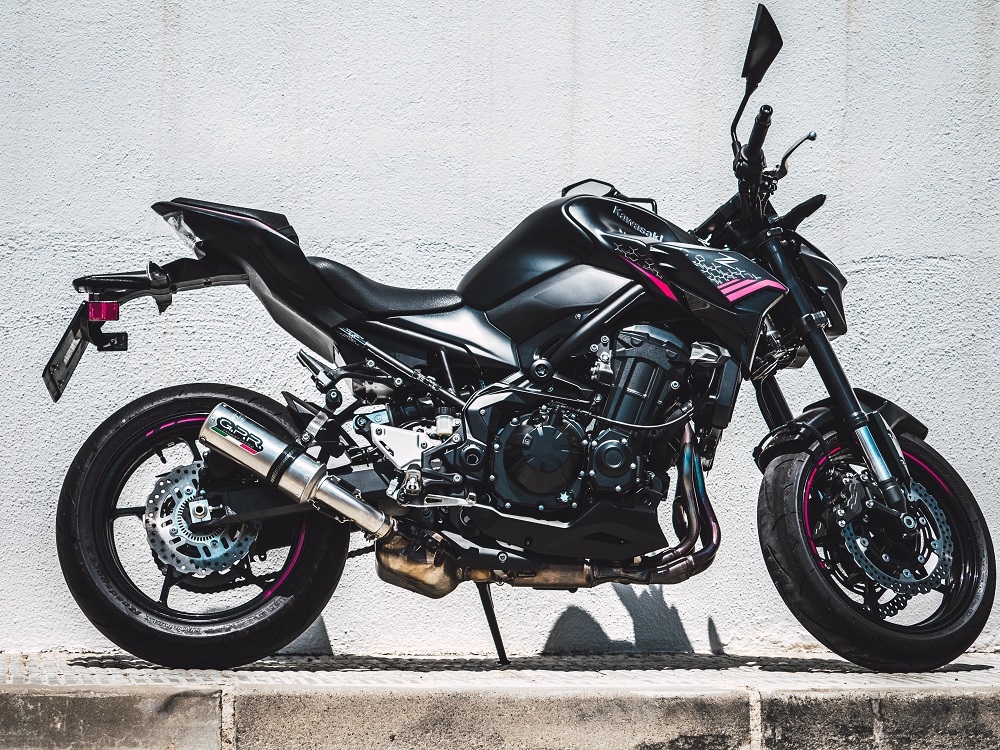 Escape compatível com Kawasaki Z 900 E 2020-2024, M3 Inox , Escape legal, homologado, silenciador com db killer removível e tubo de ligação específico 