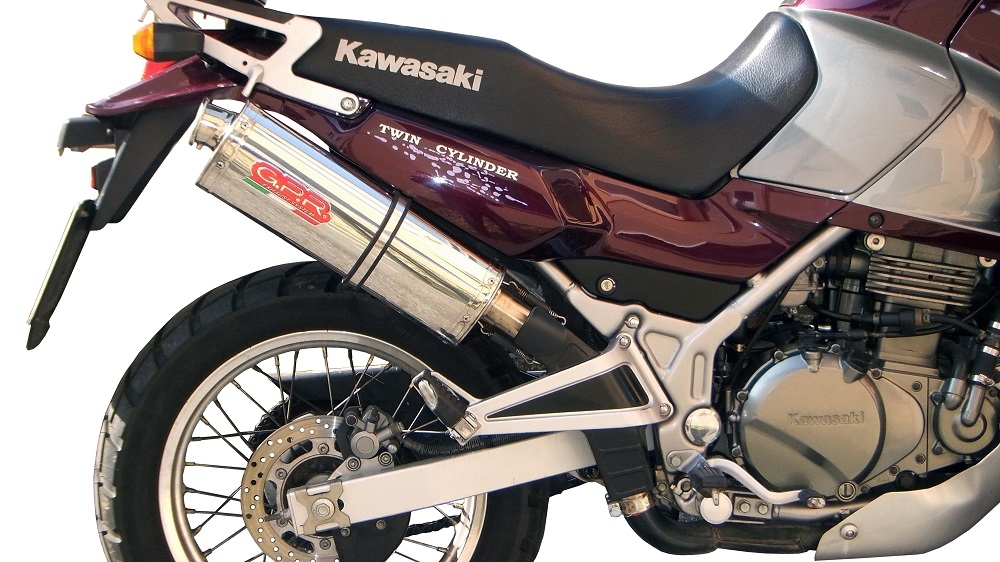 GPR escape compatível com  Kawasaki Kle 500 1991-2007, Trioval, Escape legal, homologado, silenciador com db killer removível e tubo de ligação específico 