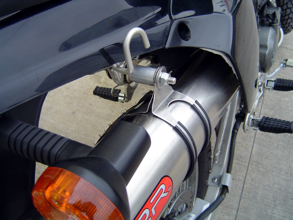 Escape compatível com Kawasaki Klx 650 R 1996-2002, Trioval, Escape legal, homologado, silenciador com db killer removível e tubo de ligação específico 