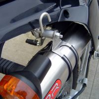 Escape compatível com Kawasaki Klx 650 R 1996-2002, Trioval, Escape legal, homologado, silenciador com db killer removível e tubo de ligação específico 