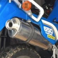 Escape compatível com Kawasaki Klx 650 R 1996-2002, Trioval, Escape legal, homologado, silenciador com db killer removível e tubo de ligação específico 