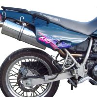 Escape compatível com Kawasaki Klx 650 R 1996-2002, Trioval, Escape legal, homologado, silenciador com db killer removível e tubo de ligação específico 