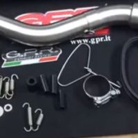 Escape compatível com Kawasaki Klx 650 R 1996-2002, Trioval, Escape legal, homologado, silenciador com db killer removível e tubo de ligação específico 