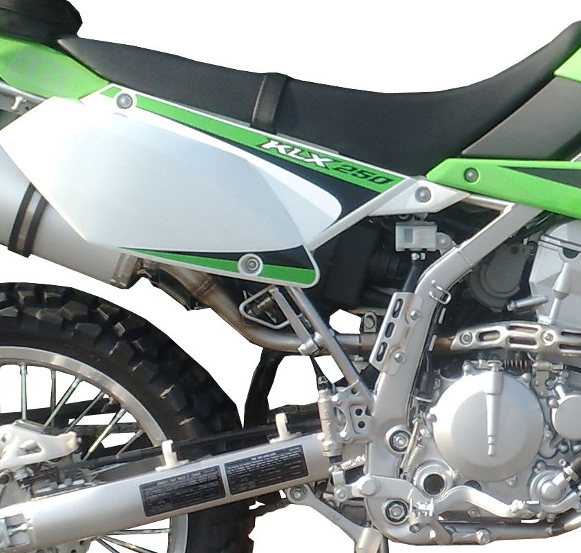 Escape compatível com Kawasaki KLX 250 SF 2009-2012, Furore Nero, Sistema homologado,legal, linha completa, incluindo db killer removível mais coletor 
