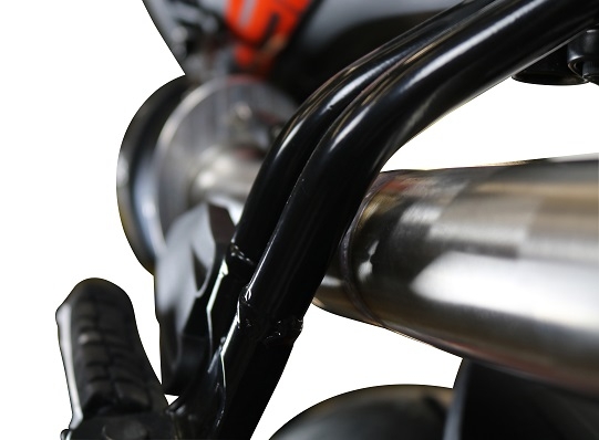 Escape compatível com Ktm Duke 390 2017-2020, Deeptone Inox, Escape legal, aprovado, com db killer removível, tubo de conexão e conversor catalítico 