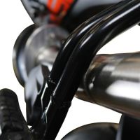 Escape compatível com Ktm Duke 390 2017-2020, Deeptone Inox, Escape legal, aprovado, com db killer removível, tubo de conexão e conversor catalítico 