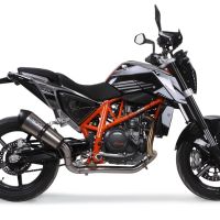 GPR escape compatível com  Ktm Duke 690 2012-2016, New Grand Prix Evo Titanium, Escape legal, homologado, silenciador com db killer removível e tubo de ligação específico 