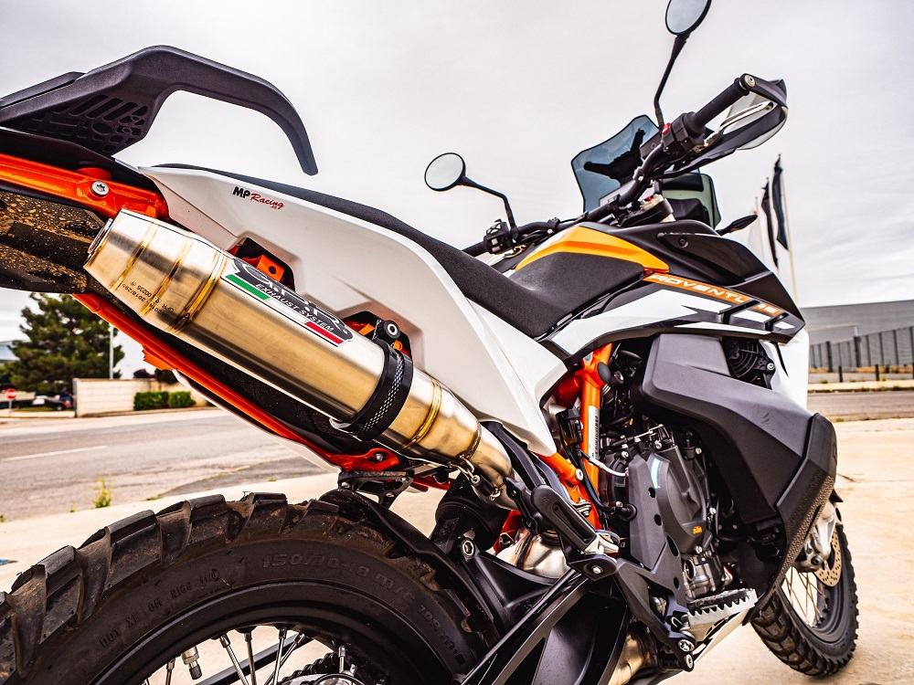 Escape compatível com Husqvarna Norden 901 2022-2024, Deeptone Inox, Escape legal, homologado, silenciador com db killer removível e tubo de ligação específico 