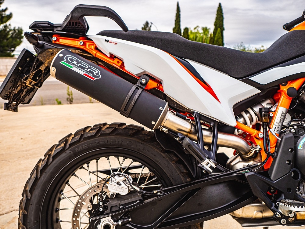 Escape compatível com Husqvarna Norden 901 2022-2024, M3 Black Titanium, Escape legal, homologado, silenciador com db killer removível e tubo de ligação específico 