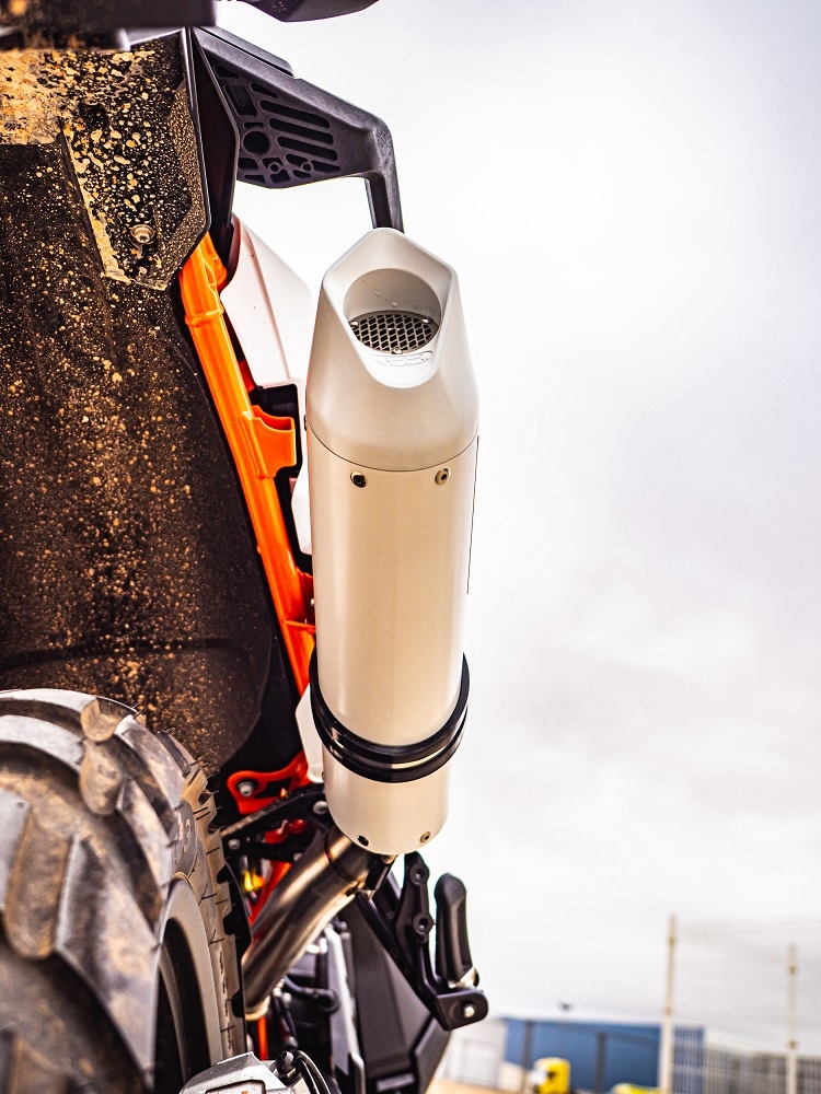 Escape compatível com Ktm Adventure 890 2021-2024, Albus Evo4, Escape legal, homologado, silenciador com db killer removível e tubo de ligação específico 